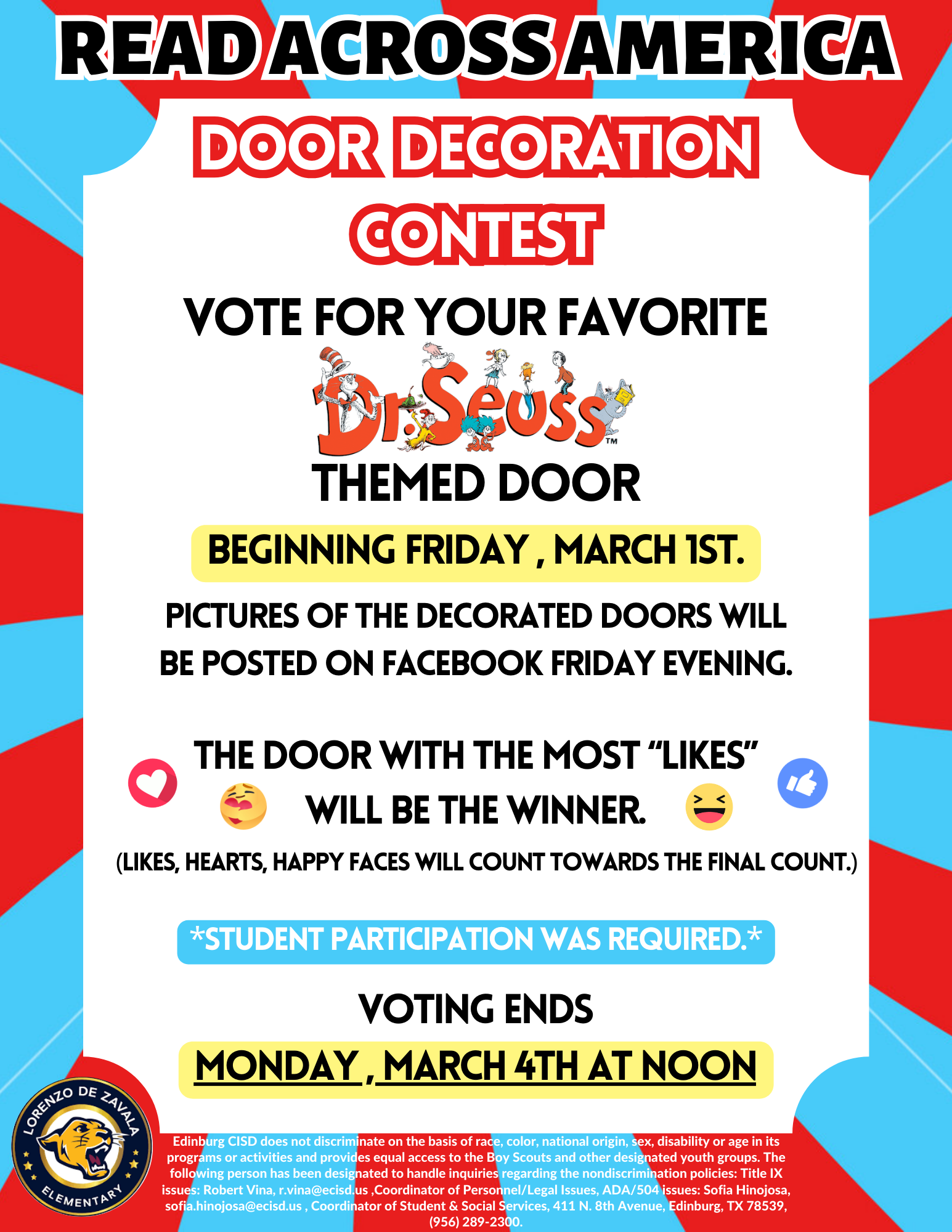 Dr. Seuss Theme door contest